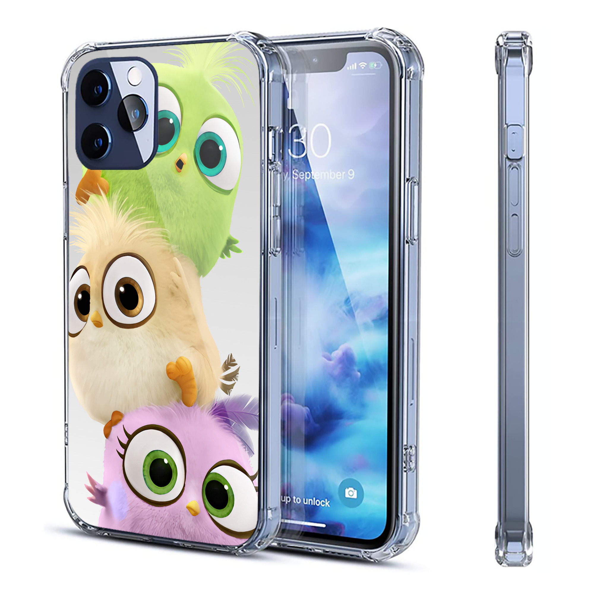 （画像用） Angry Birds アングリーバード 【iPhone 12シリーズ対応】透明スマホケース（クリアソフトケース）